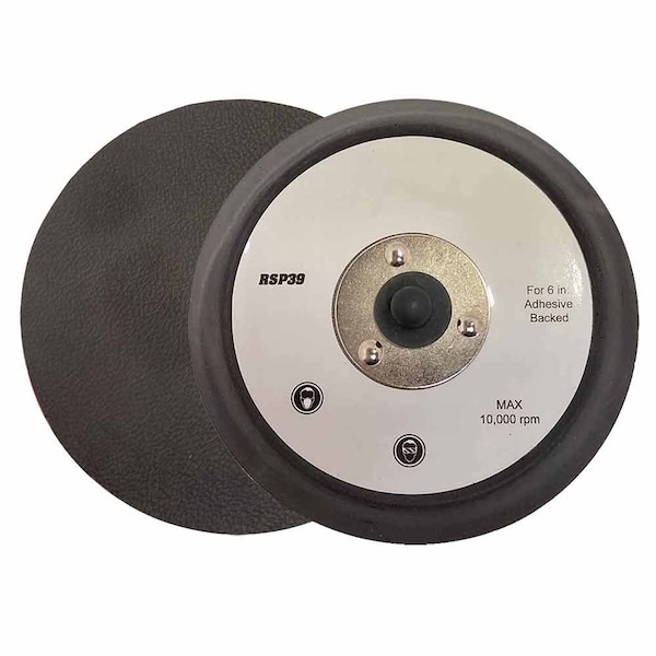 Superior Pads And Abrasives 6 Inch Dia No Vacuum Holes PSA/Adhesive Back Sanding Pad Replaces Porter Cable 16000 RSP39 - main